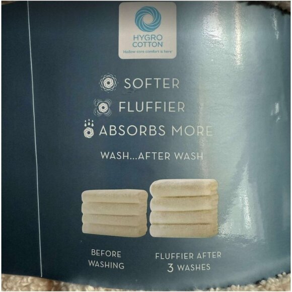 Charisma 100% Hygro Cotton 2-Piece Bath Towel Set Ivory - Picture 4 of 6